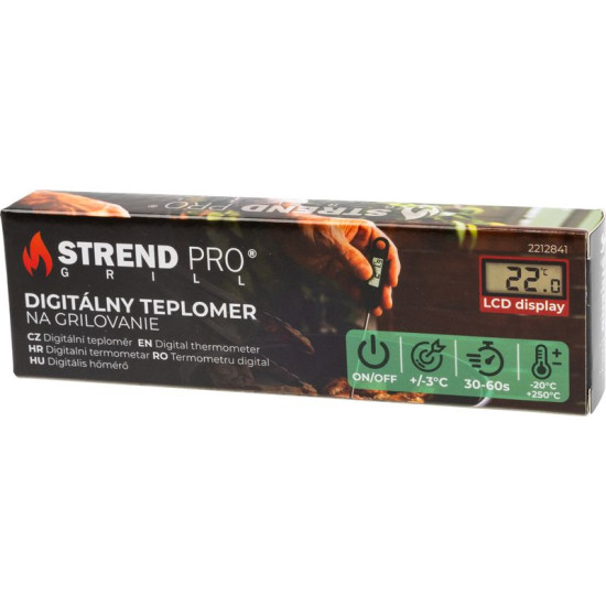 Strend Pro Grilltermomeeter, kokkupandav, digitaalne, toiduvalmistamiseks ja grillimiseks, 11,5x2,7x1,65 cm