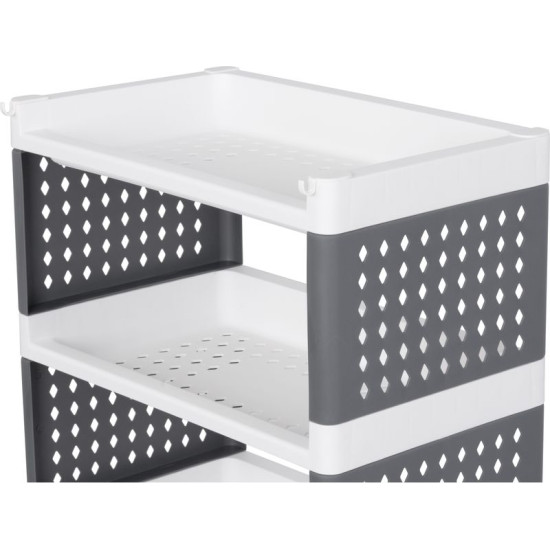 MagicHome Rolly riiulid, plastik, 5 riiulit, 49x29x97 cm, ratastel MagicHome Rolly riiulid, plastik, 5 riiulit, 49x29x97 cm, ratastel