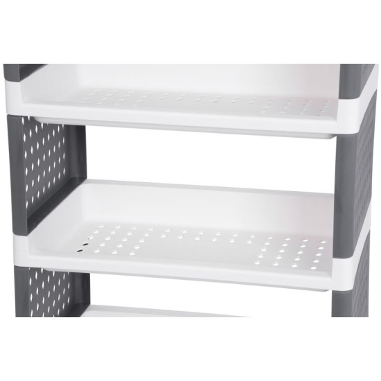 MagicHome Rolly riiulid, plastik, 5 riiulit, 49x29x97 cm, ratastel MagicHome Rolly riiulid, plastik, 5 riiulit, 49x29x97 cm, ratastel