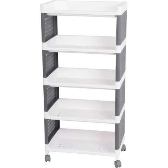 MagicHome Rolly riiulid, plastik, 5 riiulit, 49x29x97 cm, ratastel MagicHome Rolly riiulid, plastik, 5 riiulit, 49x29x97 cm, ratastel