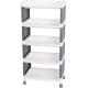 MagicHome Rolly riiulid, plastik, 5 riiulit, 49x29x97 cm, ratastel MagicHome Rolly riiulid, plastik, 5 riiulit, 49x29x97 cm, ratastel