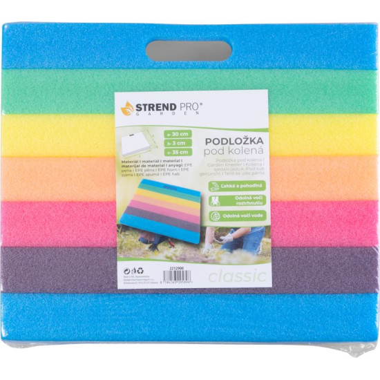 Knee pad Strend Pro, colorful, 35x30x3 cm, for the garden, foam Knee pad Strend Pro, colorful, 35x30x3 cm, for the garden, foam