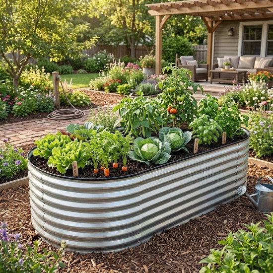 Strend Pro Garden raised bed, galvanized, 100x200x78 cm Strend Pro Garden raised bed, galvanized, 100x200x78 cm