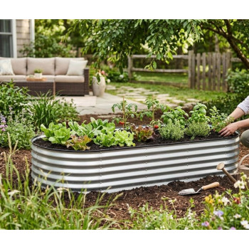 Strend Pro Garden raised bed, galvanized, 60x200x45 cm