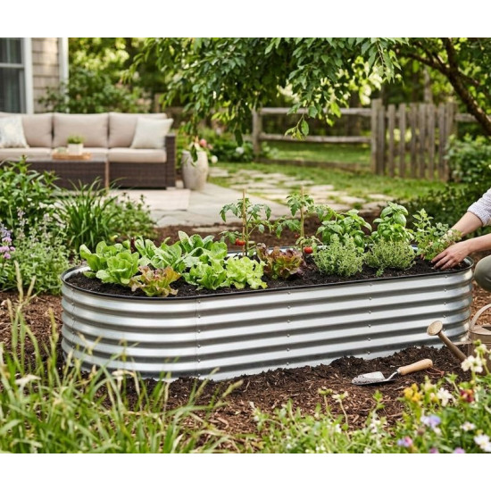 Strend Pro Garden raised bed, galvanized, 60x200x45 cm Strend Pro Garden raised bed, galvanized, 60x200x45 cm