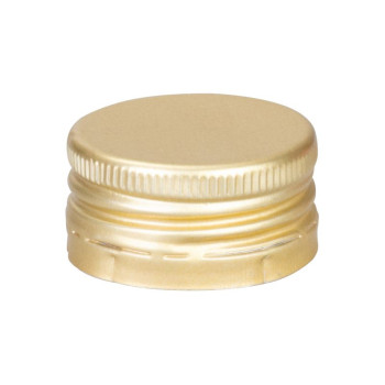ALU plug for demijohn, gold, screw cap, 35/18 mm
