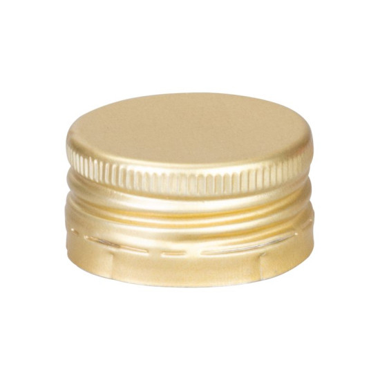 ALU plug for demijohn, gold, screw cap, 35/18 mm