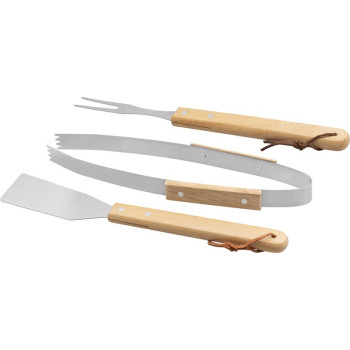 Tool Set Strend Pro Grill, for grilling and barbecuing, with wooden handle, 3-piece