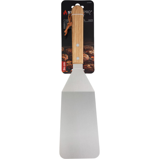 Turner Strend Pro Grill, for grilling and roasting, with wooden handle, stainless steel, 34cm Turner Strend Pro Grill, for grilling and roasting, with wooden handle, stainless steel, 34cm