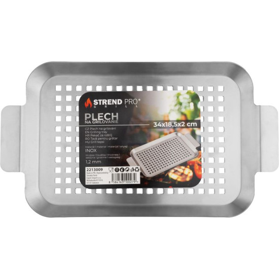 Kandik Strend Pro Grill, grillimiseks, roostevaba teras, 34x18.5x2 cm