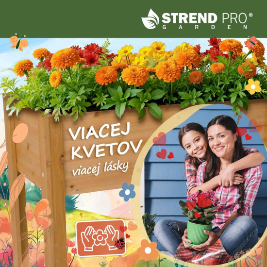 Flower bed Strend Pro Garden, 84x40x98 cm, wood, raised, with legs Flower bed Strend Pro Garden, 84x40x98 cm, wood, raised, with legs