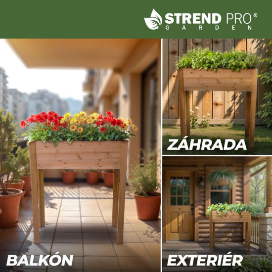 Flower bed Strend Pro Garden, 84x40x98 cm, wood, raised, with legs Flower bed Strend Pro Garden, 84x40x98 cm, wood, raised, with legs