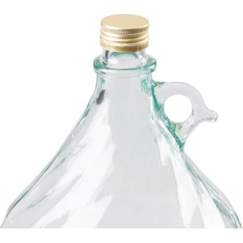 Demijohn Stellа 05 Бутыль с ручкой в корзине, горит, с крышкой