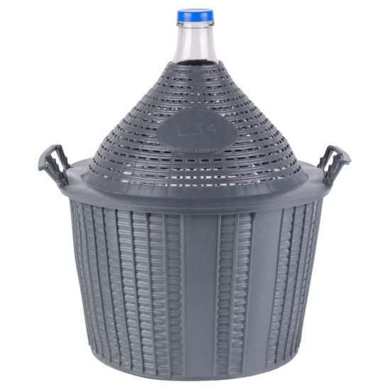 Demijohn Cada Inco 34 lit, glass/plastic, 570x460/355 mm Demijohn Cada Inco 34 lit, glass/plastic, 570x460/355 mm
