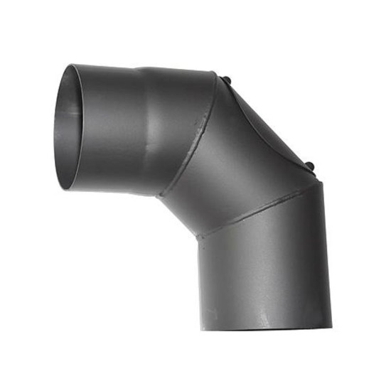 Smoke pipe elbow HS.CO 090/130/1,5 mm, with opening for cleaning Smoke pipe elbow HS.CO 090/130/1,5 mm, with opening for cleaning