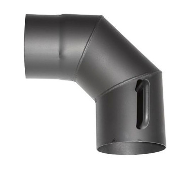 Smoke pipe elbow HS.K 090/150/1,5 mm, with damper Smoke pipe elbow HS.K 090/150/1,5 mm, with damper