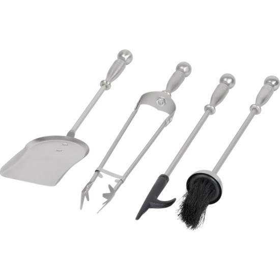 Fire poker set Homefire FT53S, 4 pieces, nickled, 53 cm