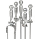 Fire poker set Homefire FT53S, 4 pieces, nickled, 53 cm