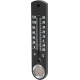 Plastic thermometer TMS-055 BlackBar, 250x55x12 mm, hygrometer Plastic thermometer TMS-055 BlackBar, 250x55x12 mm, hygrometer