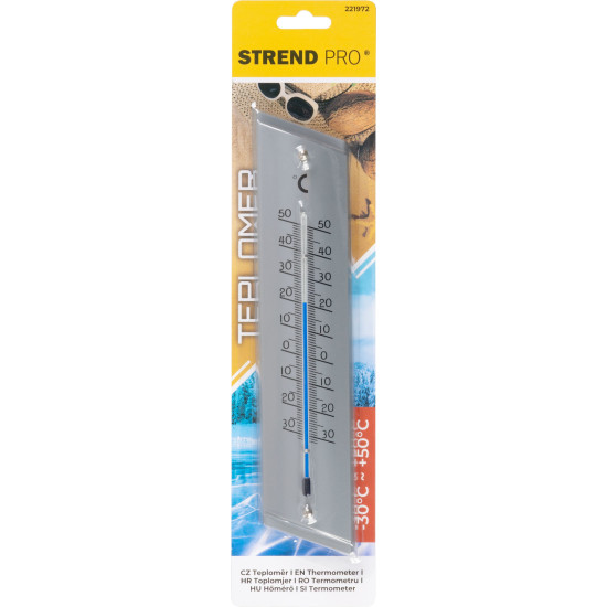 Термометр Strend Pro TM-181, 230х50х15 мм, Алюминий Термометр Strend Pro TM-181, 230х50х15 мм, Алюминий