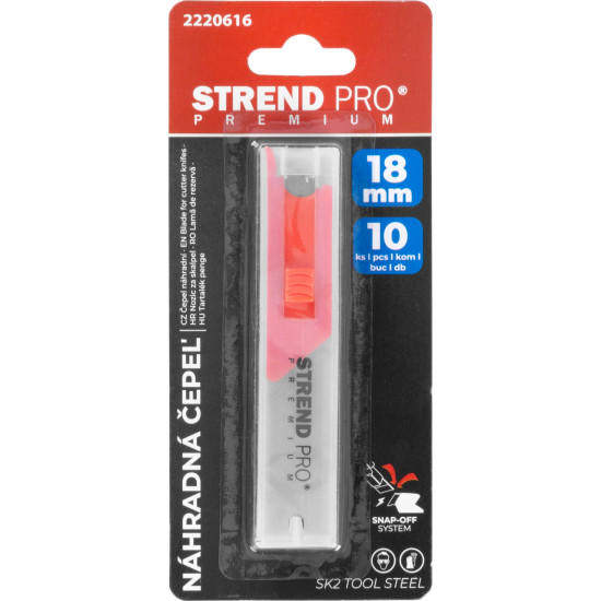 Лезвия выдвижные Strend Pro Premium, 18 мм, 10 шт Лезвия выдвижные Strend Pro Premium, 18 мм, 10 шт