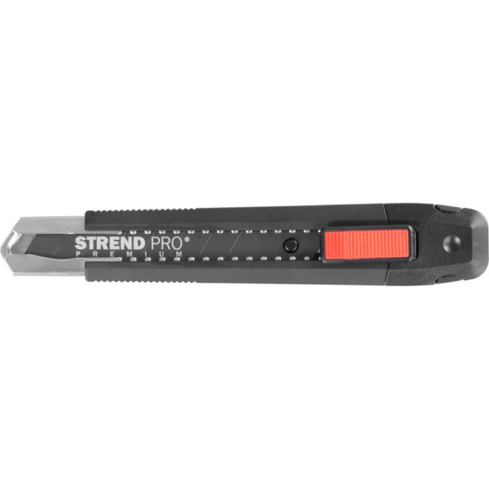 Eemaldatava teraga nuga Strend Pro Premium, BlackMatt, SoftTouch, 18 mm, katkestatav, must joon