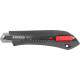 Snap-off blade knife Strend Pro Premium, BlackMatt, SoftTouch, 18 mm, break-off, black-line