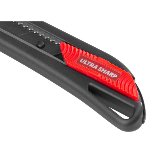 Eemaldatava teraga nuga Strend Pro Premium, BlackMatt, SoftTouch, 9 mm, katkestatav, must joon