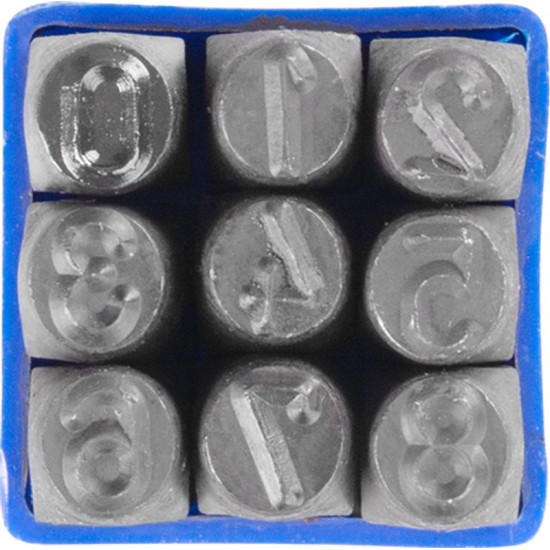 Number punch 8mm 123 (9pcs)