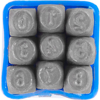 Number punch 3mm 123 (9pcs)