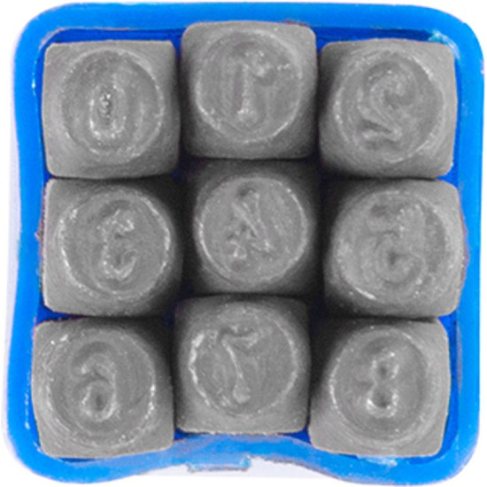 Number punch 3mm 123 (9pcs)