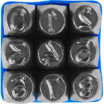 Number punch 10mm 123 (9pcs)
