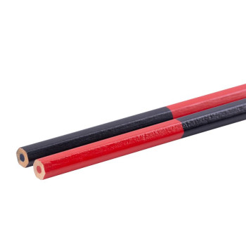 Carpenter pencil 175mm,hexan, red/blue 12pcs
