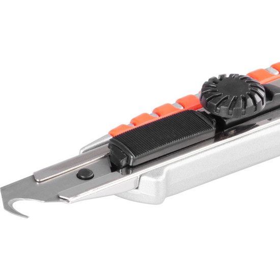 Aluminium snap-off blade knife 18mm Strend Pro, wheel control, AluBody