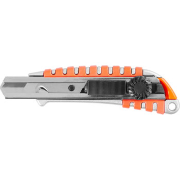 Aluminium snap-off blade knife 18mm Strend Pro, wheel control, AluBody