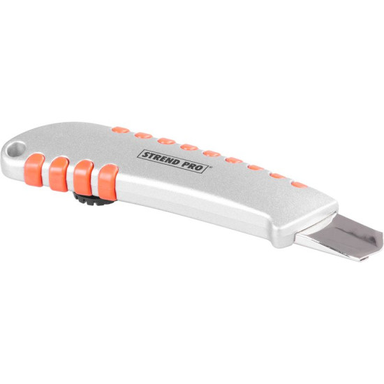 Aluminium snap-off blade knife 18mm Strend Pro, wheel control, AluBody