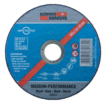 Cutting disc KONNER 125x1,6x22 mm, metal