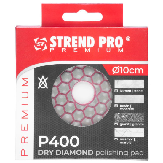 Abrasive pad Strend Pro DP514, 100 mm, G0400, diamond Abrasive pad Strend Pro DP514, 100 mm, G0400, diamond