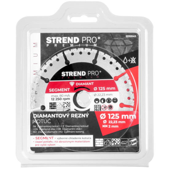 Диск Strend Pro Premium, 125 мм, алмазный, режущий, мульти Диск Strend Pro Premium, 125 мм, алмазный, режущий, мульти