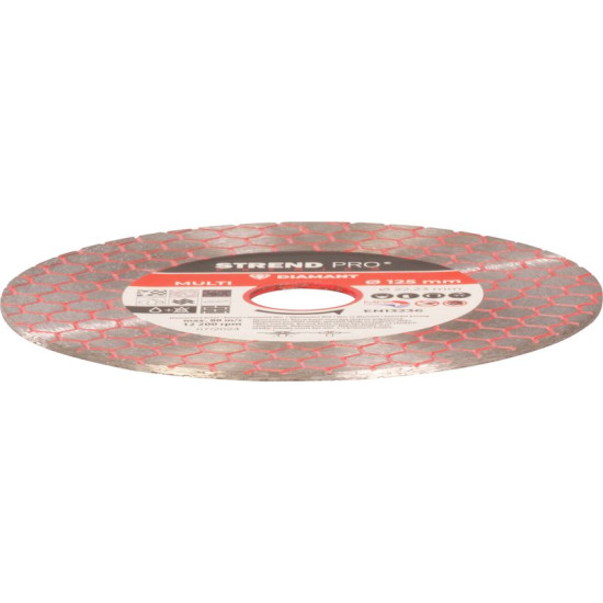 Strend Pro Premium tera, 125 mm, kuusnurkne, teemant, lõikav, multi