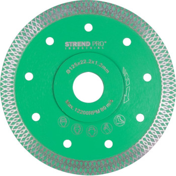 Diamond cutting disc Strend Pro Industrial 125x22.2x1.2 mm, ultra thin