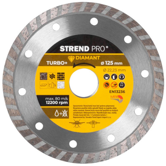 Диск алмазный 125 мм Strend рro, Turbo+