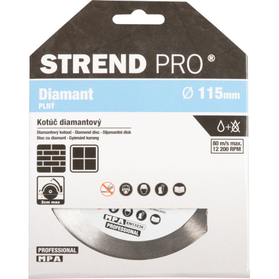 Diamond cutting disc  115 mm Strend Pro, full