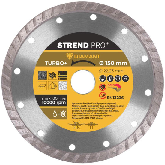 Диск алмазный 150 мм Strend рro, Turbo+