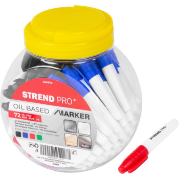 Permanent marker Strend Pro Permanent, color mix, Sellbox 72 pcs