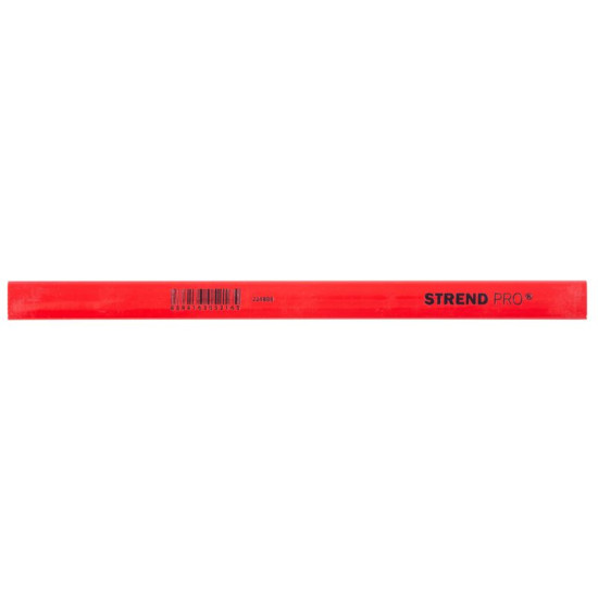 Strend Pro pliiats, puusepatööd, 176 mm, kandiline, must pliiats, müügikarp 50 tk