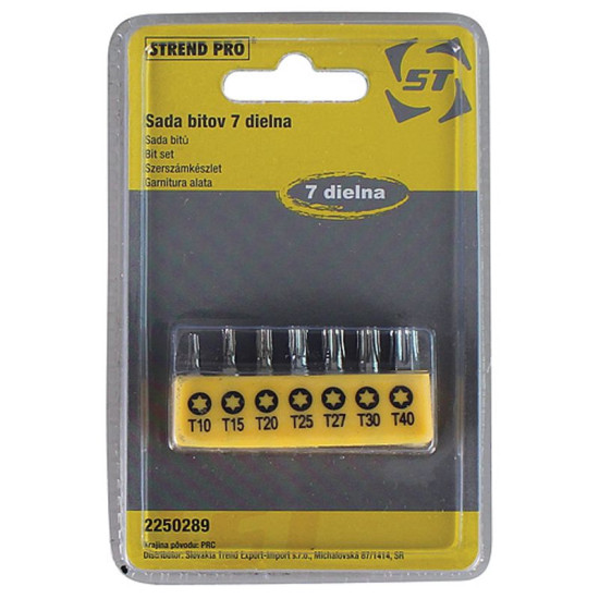Otsikute komplekt 7tk Strend pro, Bit, S2, T-10-15-20-25-27-30-40