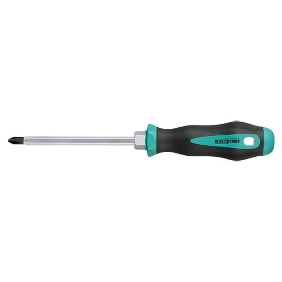 Phillips Screwdriver Whirlpower® PH2/ 100mm, hexbolt, DIN8764, Silicon alloy steel S2 Phillips Screwdriver Whirlpower® PH2/ 100mm, hexbolt, DIN8764, Silicon alloy steel S2