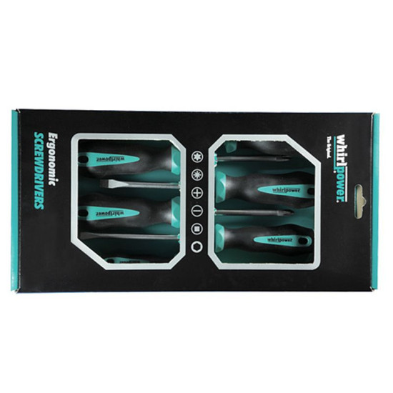 Screwdriver set, 6pcs Whirlpower, ergonomic Screwdriver set, 6pcs Whirlpower, ergonomic