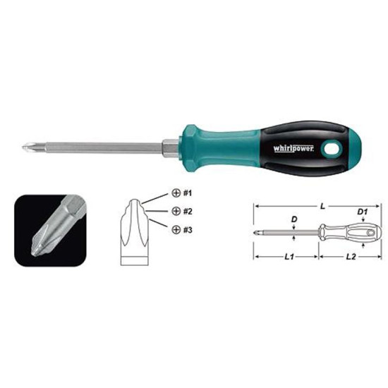 Отвертка PH Whirlрower® S112-9-1002, 3 в 1 Отвертка PH Whirlрower® S112-9-1002, 3 в 1